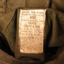 VINTAGE US ARMY M-1943 M43 FIELD JACKET 1945 WW2 SIZE 40R(Vintage Us Army M 1943 M43 Field Jacket 1945 Ww2 Size 40r) -Rare Gear USA Shop DSC 5128 1