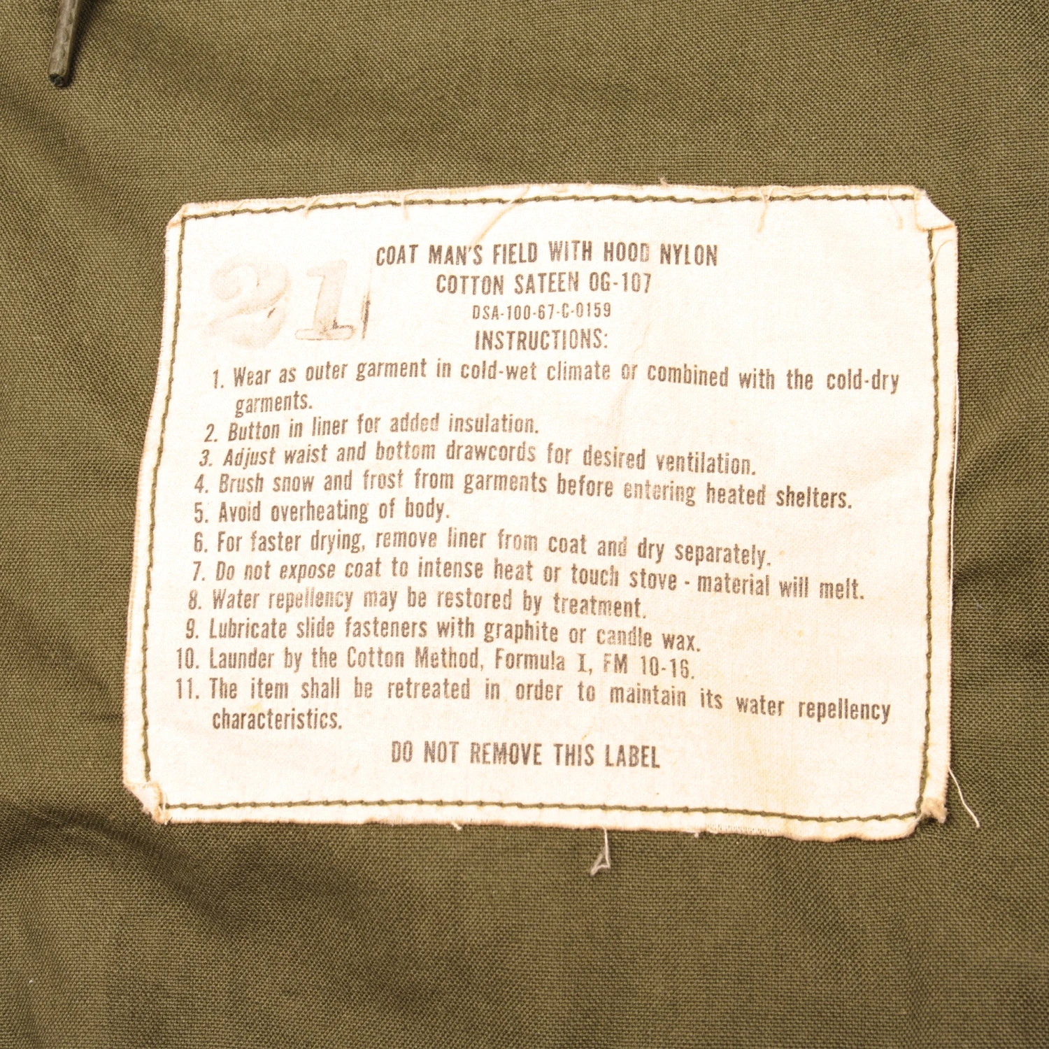VINTAGE US ARMY M-1965 M65 FIELD JACKET 1967 VIETNAM WAR SIZE MEDIUM SHORT(Vintage Us Army M 1965 M65 Field Jacket 1967 Vietnam War Size Medium Short) 6 VINTAGE US ARMY M-1965 M65 FIELD JACKET 1967 VIETNAM WAR SIZE MEDIUM SHORT(Vintage Us Army M 1965 M65 Field Jacket 1967 Vietnam War Size Medium Short) - Image 6