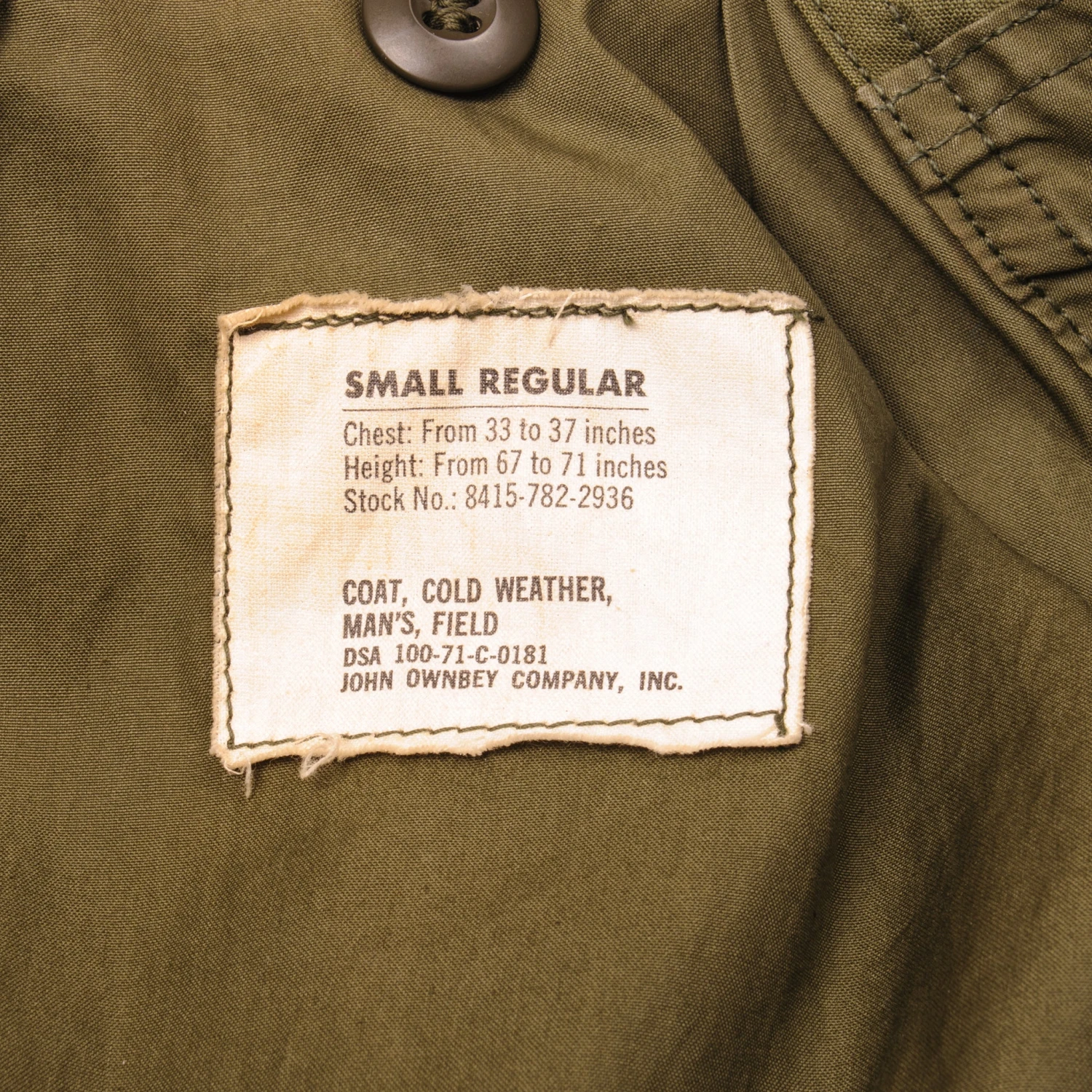 VINTAGE US ARMY M-1965 M65 FIELD JACKET 1971 VIETNAM WAR SIZE SMALL REGULAR(Vintage Us Army M 1965 M65 Field Jacket 1971 Vietnam War Size Small Regular 1) 5 VINTAGE US ARMY M-1965 M65 FIELD JACKET 1971 VIETNAM WAR SIZE SMALL REGULAR(Vintage Us Army M 1965 M65 Field Jacket 1971 Vietnam War Size Small Regular 1) - Image 5