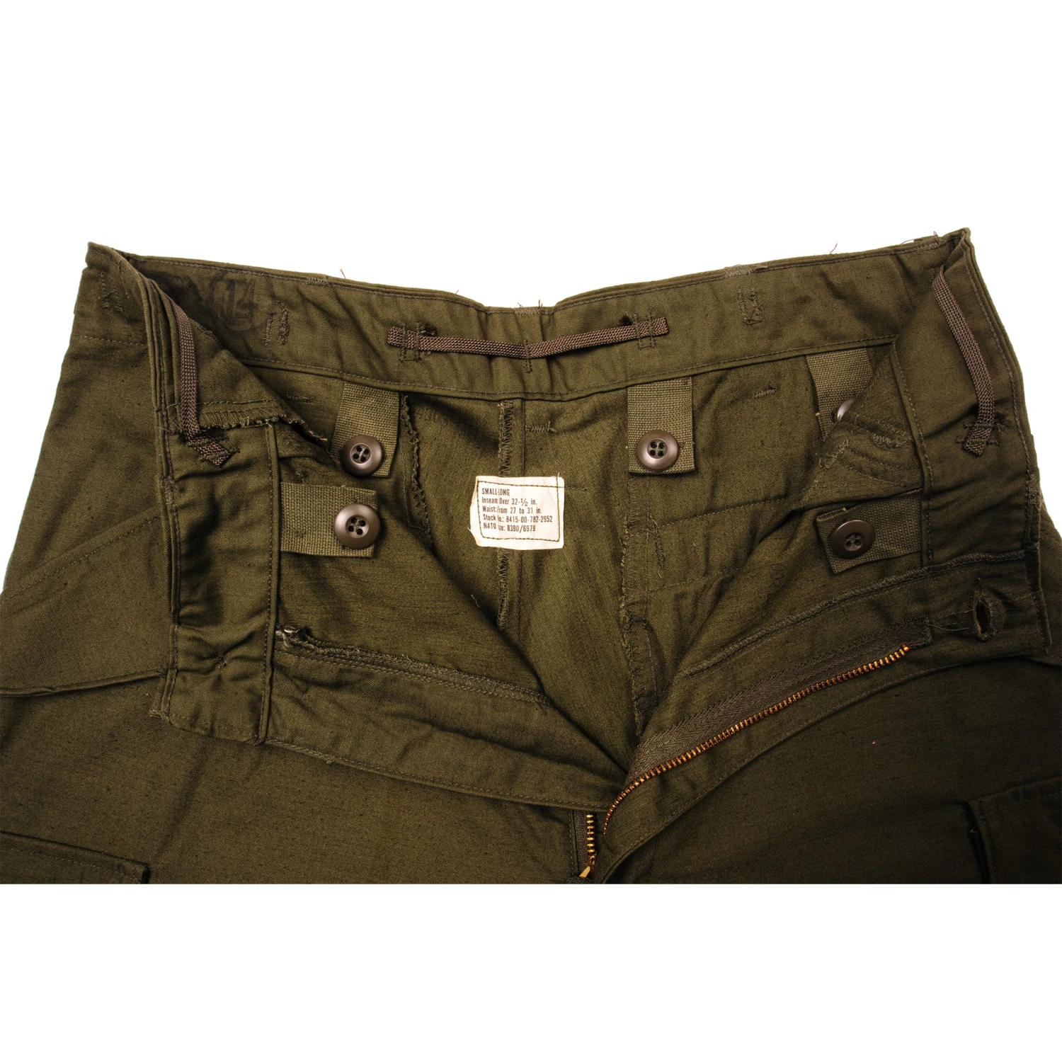 VINTAGE US ARMY M65 FIELD PANTS SATEEN 1976 VIETNAM WAR SIZE SMALL LONG(Vintage Us Army Tropical Combat Pants Vietnam War Size Small) 3 VINTAGE US ARMY M65 FIELD PANTS SATEEN 1976 VIETNAM WAR SIZE SMALL LONG(Vintage Us Army Tropical Combat Pants Vietnam War Size Small) - Image 3