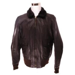 VINTAGE US NAVY COOPER LEATHER FLIGHT JACKET TYPE G-1 SIZE 42L MADE IN USA(Us Navy Leather Flight Jacket Cooper G 1 Size Large 42l)