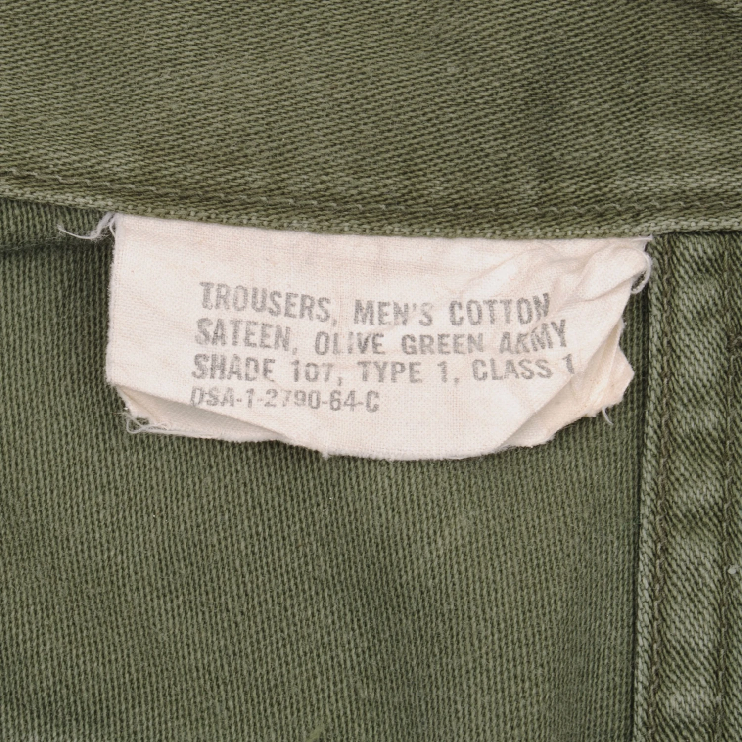 VINTAGE US ARMY UTILITY TROUSERS PANTS OG-107 SATEEN 1964 VIETNAM WAR MEDIUM(Vintage Us Army Utility Trousers Pants Type 1 1964 Vietnam War Medium) 3 VINTAGE US ARMY UTILITY TROUSERS PANTS OG-107 SATEEN 1964 VIETNAM WAR MEDIUM(Vintage Us Army Utility Trousers Pants Type 1 1964 Vietnam War Medium) - Image 3