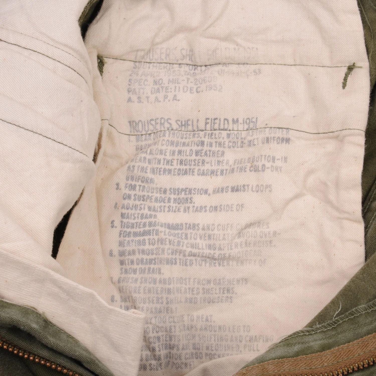 VINTAGE US ARMY FIELD TROUSERS PANTS M-1951 M51 1953 KOREAN WAR MEDIUM LONG(Vintage Us Army Field Trousers Pants M 1951 M51 1953 Korean War Size Medium Long) 4 VINTAGE US ARMY FIELD TROUSERS PANTS M-1951 M51 1953 KOREAN WAR MEDIUM LONG(Vintage Us Army Field Trousers Pants M 1951 M51 1953 Korean War Size Medium Long) - Image 4