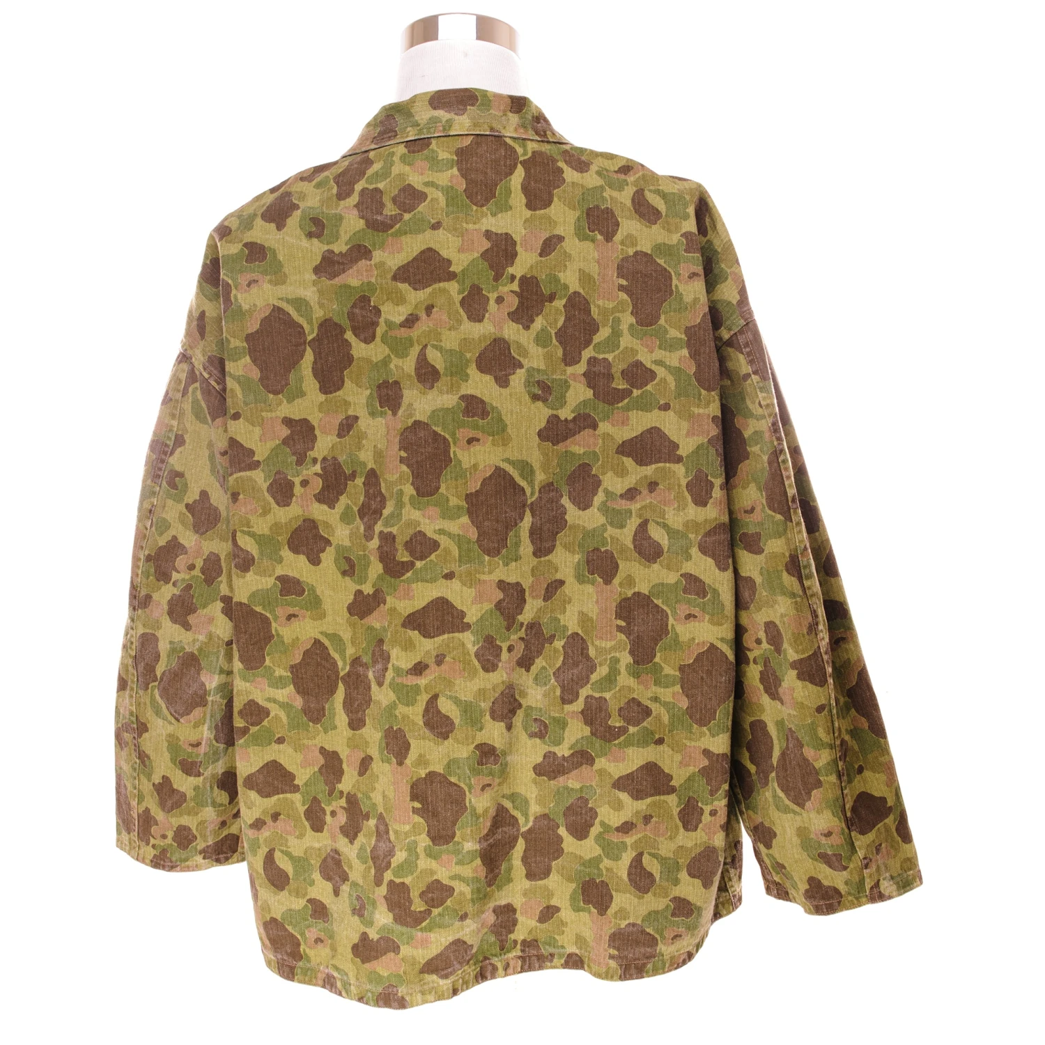 VINTAGE USMC HBT FROGSKIN REVERSIBLE CAMOUFLAGE UTILITY JACKET WW2 ERA SIZE XL(Vintage Usmc Frogskin Reversible Camouflage Utility Jacket Ww2 Era) 2 VINTAGE USMC HBT FROGSKIN REVERSIBLE CAMOUFLAGE UTILITY JACKET WW2 ERA SIZE XL(Vintage Usmc Frogskin Reversible Camouflage Utility Jacket Ww2 Era) - Image 2