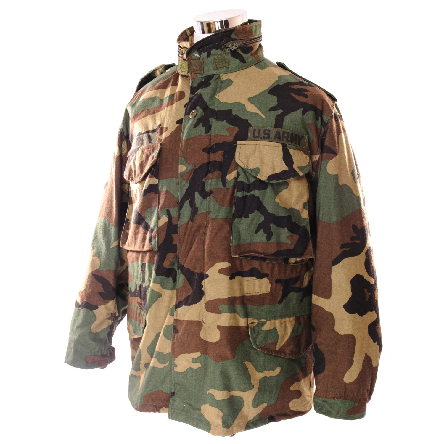 VINTAGE US ARMY M-1965 M65 WOODLAND CAMO FIELD JACKET 1991 SIZE LARGE SHORT(Copy Of Vintage Us Army M 1965 M65 Woodland Camo Field Jacket 1999 Size Medium Regular With Patch) 1 VINTAGE US ARMY M-1965 M65 WOODLAND CAMO FIELD JACKET 1991 SIZE LARGE SHORT(Copy Of Vintage Us Army M 1965 M65 Woodland Camo Field Jacket 1999 Size Medium Regular With Patch)