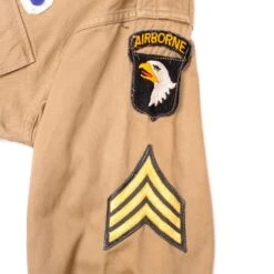 VINTAGE US ARMY COTTON SHIRT M-37 M37 KHAKI WW2 ERA PATCHED(Copy Of Vintage Us Army Cotton Shirt M 37 M37 Khaki Ww2 Era Shaef Patch) -Rare Gear USA Shop DSC 6043 1