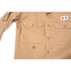 VINTAGE US ARMY COTTON SHIRT M-37 M37 KHAKI WW2 ERA PATCHED(Copy Of Vintage Us Army Cotton Shirt M 37 M37 Khaki Ww2 Era Shaef Patch) -Rare Gear USA Shop DSC 6047 1