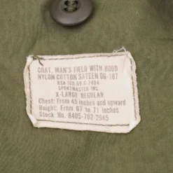 VINTAGE US ARMY M-1965 M65 FIELD JACKET 1969 VIETNAM WAR SIZE XL REGULAR W LINER(Vintage Us Army M 1965 M65 Field Jacket 1969 Vietnam War Size Xl Regular W Liner) -Rare Gear USA Shop DSC 6131