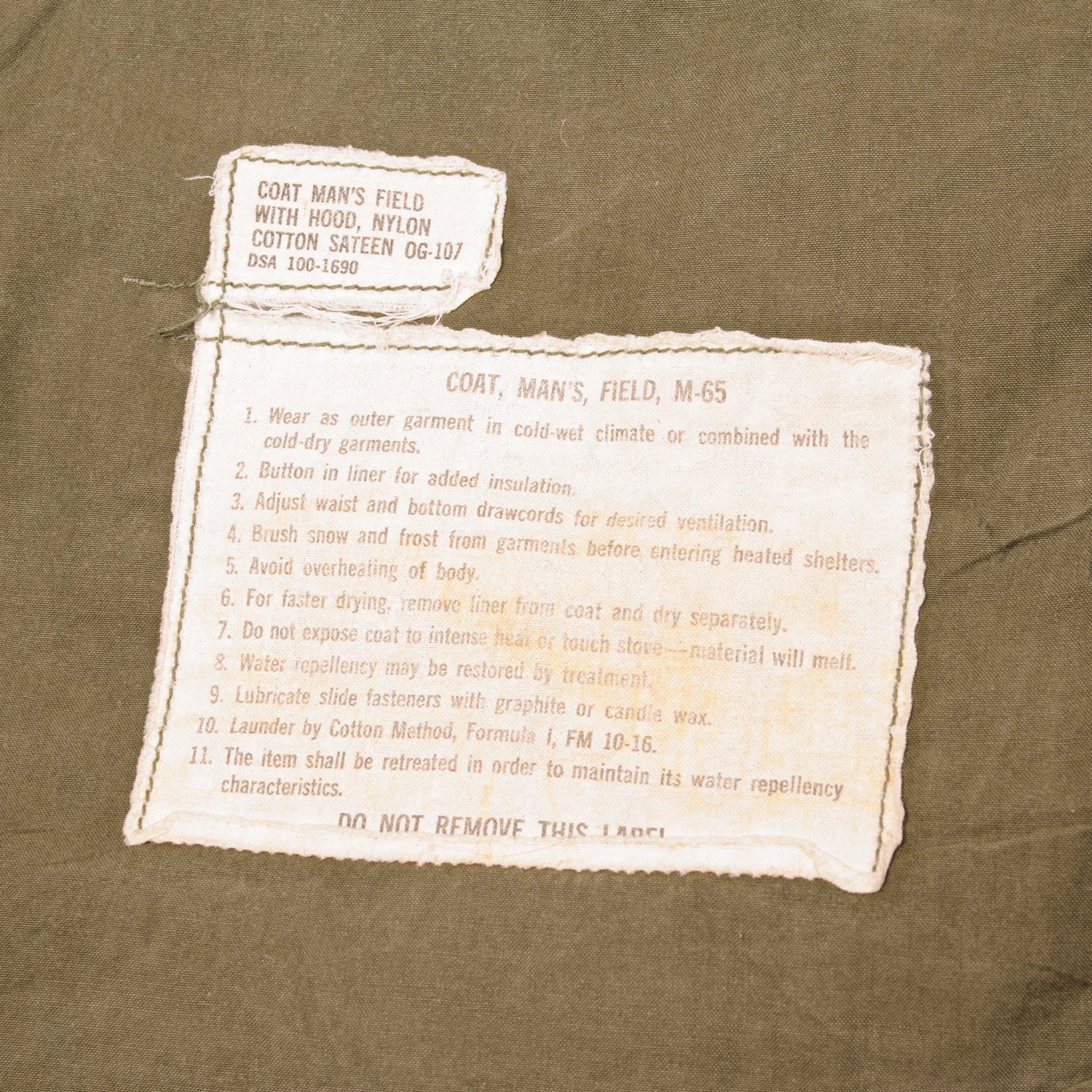 VINTAGE US ARMY M-1965 M65 FIELD JACKET 1966 VIETNAM WAR SIZE SMALL SHORT 1s Pattern(Vintage Us Army M 1965 M65 Field Jacket 1966 Size Small Short) 5 VINTAGE US ARMY M-1965 M65 FIELD JACKET 1966 VIETNAM WAR SIZE SMALL SHORT 1s Pattern(Vintage Us Army M 1965 M65 Field Jacket 1966 Size Small Short) - Image 5