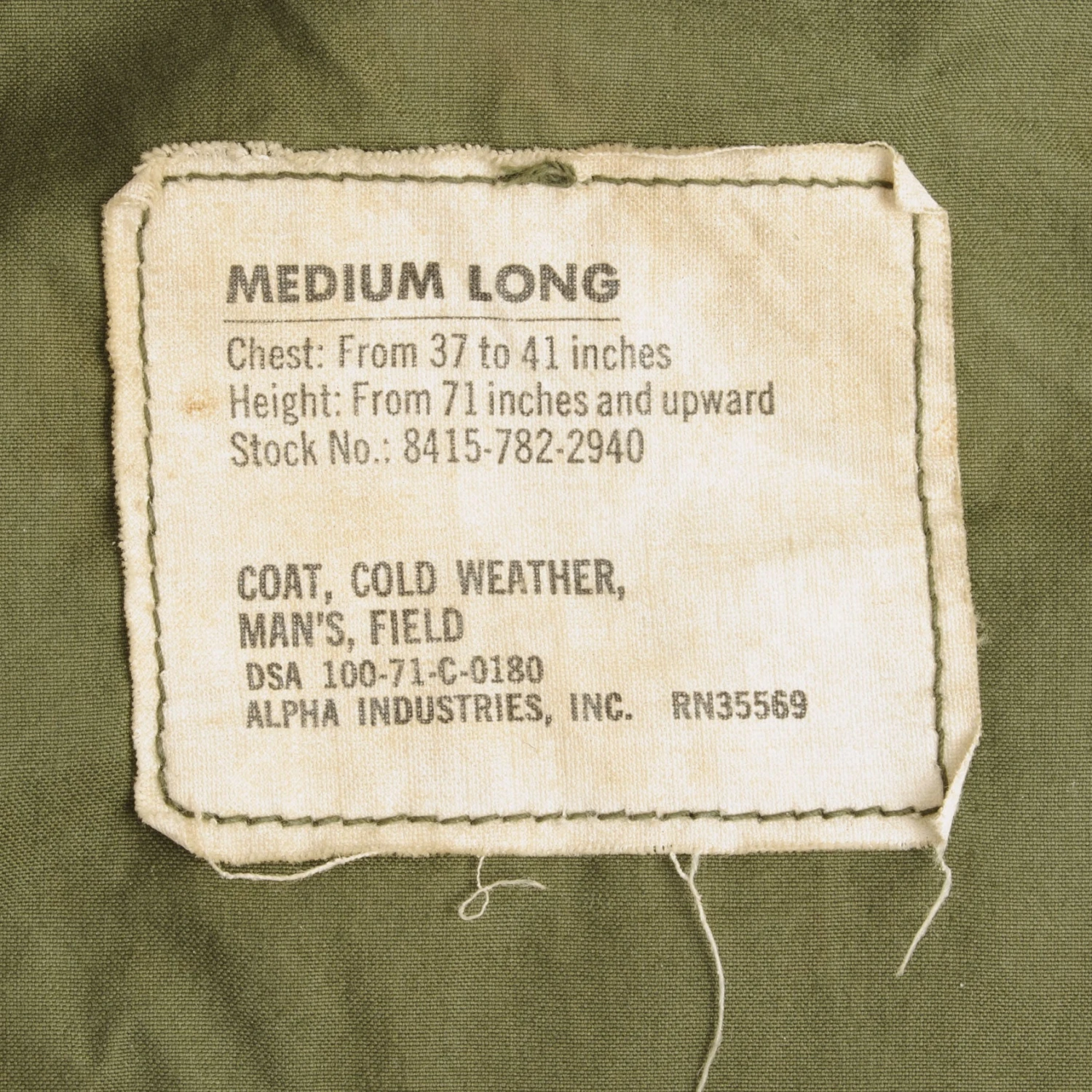 VINTAGE US ARMY M65 M-1965 FIELD JACKET 1971 VIETNAM WAR SIZE MEDIUM LONG(Vintage Us Army M65 M 1965 Field Jacket 1971 Vietnam War Size Medium Long) 4 VINTAGE US ARMY M65 M-1965 FIELD JACKET 1971 VIETNAM WAR SIZE MEDIUM LONG(Vintage Us Army M65 M 1965 Field Jacket 1971 Vietnam War Size Medium Long) - Image 4