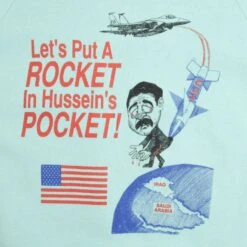 VINTAGE GULF WAR 1991 SWEATSHIRT MEDIUM MADE IN USA(Vintage Lets Put A Rocket In Hussein Pocket Sweatshirt Size Medium Made In Usa) -Rare Gear USA Shop DSC 6222 fefc4489 c5ed 45a2 9e80 4d37a622994f