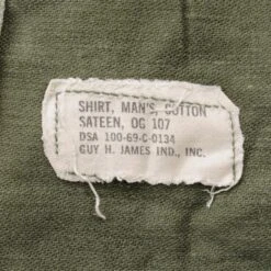 VINTAGE US ARMY UTILITY SHIRT P-64P64 1969 VIETNAM WAR SIZE 14 1/2 X 33(Vintage Us Army Utility Shirt P 64 P64 1969 Vietnam War Size 14 1 2 X 33) -Rare Gear USA Shop DSC 6242 2