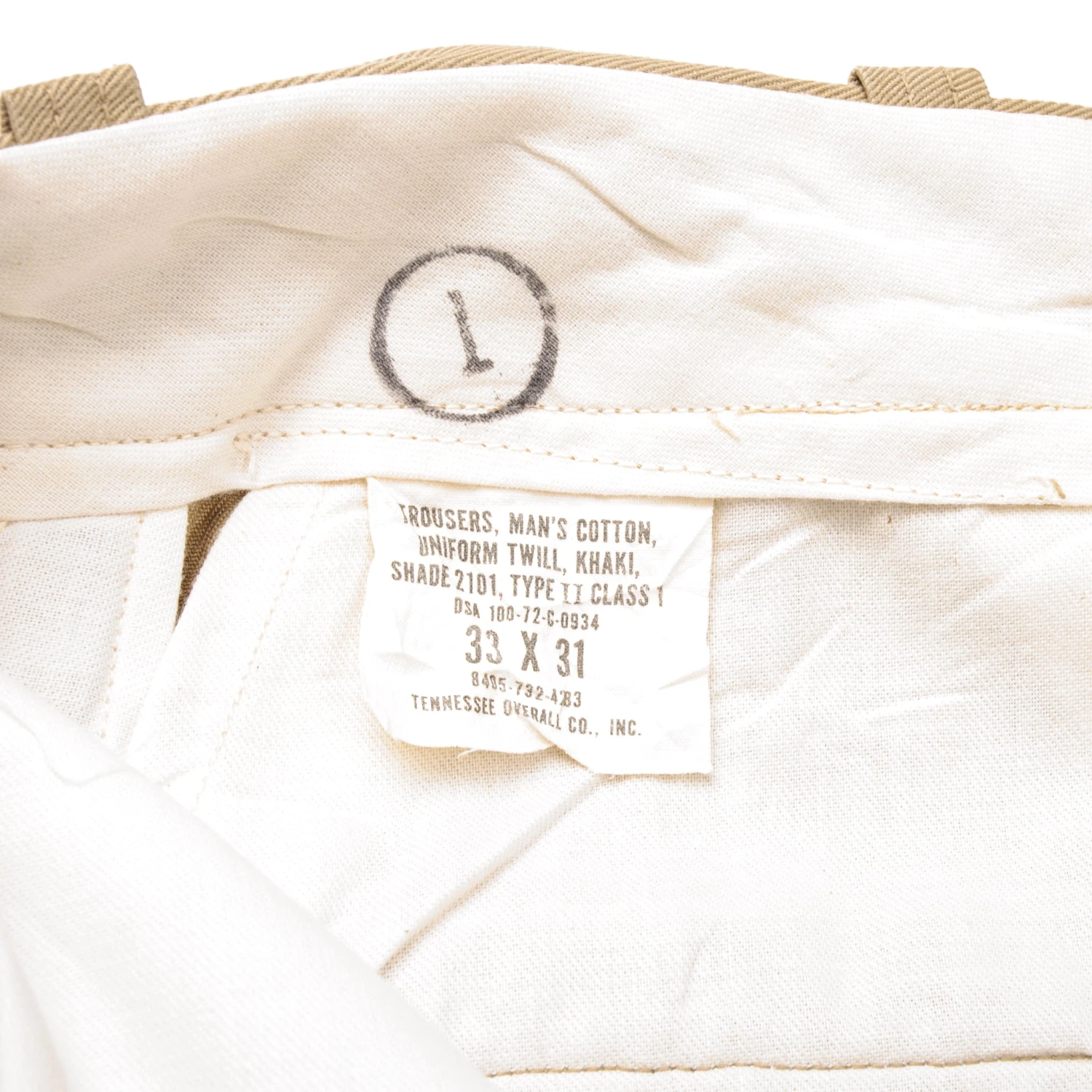 VINTAGE USMC KHAKI TROUSERS PANTS 1972 VIETNAM WAR SIZE W30 L31(Vintage Usmc Khaki Trousers Pants 1972 Vietnam War Size W30 L31) 3 VINTAGE USMC KHAKI TROUSERS PANTS 1972 VIETNAM WAR SIZE W30 L31(Vintage Usmc Khaki Trousers Pants 1972 Vietnam War Size W30 L31) - Image 3