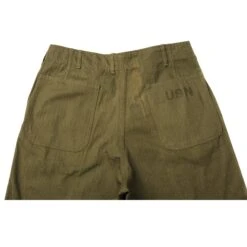 VINTAGE USN NAVY UTILITY TROUSERS HBT PANTS WW2 SIZE W32 L31 DEADSTOCK(Vintage Us Navy Utility Trousers Pants Size W32 L31) -Rare Gear USA Shop DSC 6342 1