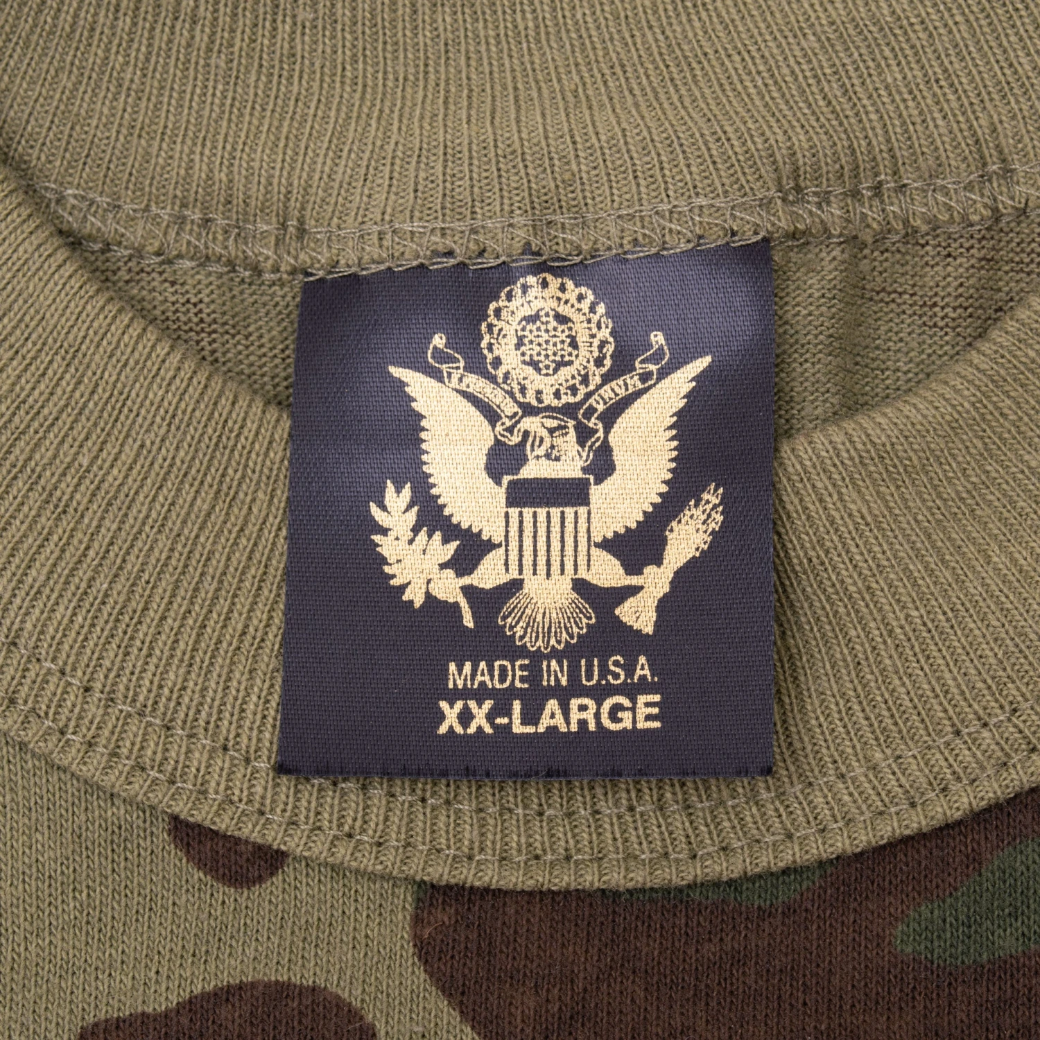 VINTAGE US ARMY WOODLAND CAMO ERDL TEE SHIRT 1990S 2XL MADE IN USA DEADSTOCK(Vintage Us Army Woodland Camo Erdl Tee Shirt 1990s 2xl Made In Usa Deadstock) 4 VINTAGE US ARMY WOODLAND CAMO ERDL TEE SHIRT 1990S 2XL MADE IN USA DEADSTOCK(Vintage Us Army Woodland Camo Erdl Tee Shirt 1990s 2xl Made In Usa Deadstock) - Image 4