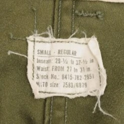 VINTAGE US ARMY FIELD TROUSERS PANTS M65 1972 VIETNAM WAR SIZE SMALL 32X29(Vintage Us Army Field Trousers Pants M65 1972 Vietnam War Size Small 32x29) -Rare Gear USA Shop DSC 6497