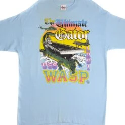 VINTAGE USS WASP THE ULTIMATE GATOR TEE SHIRT SIZE LARGE MADE IN USA(Vintage Uss Wasp The Ultimate Gator Tee Shirt Size Large Made In Usa)