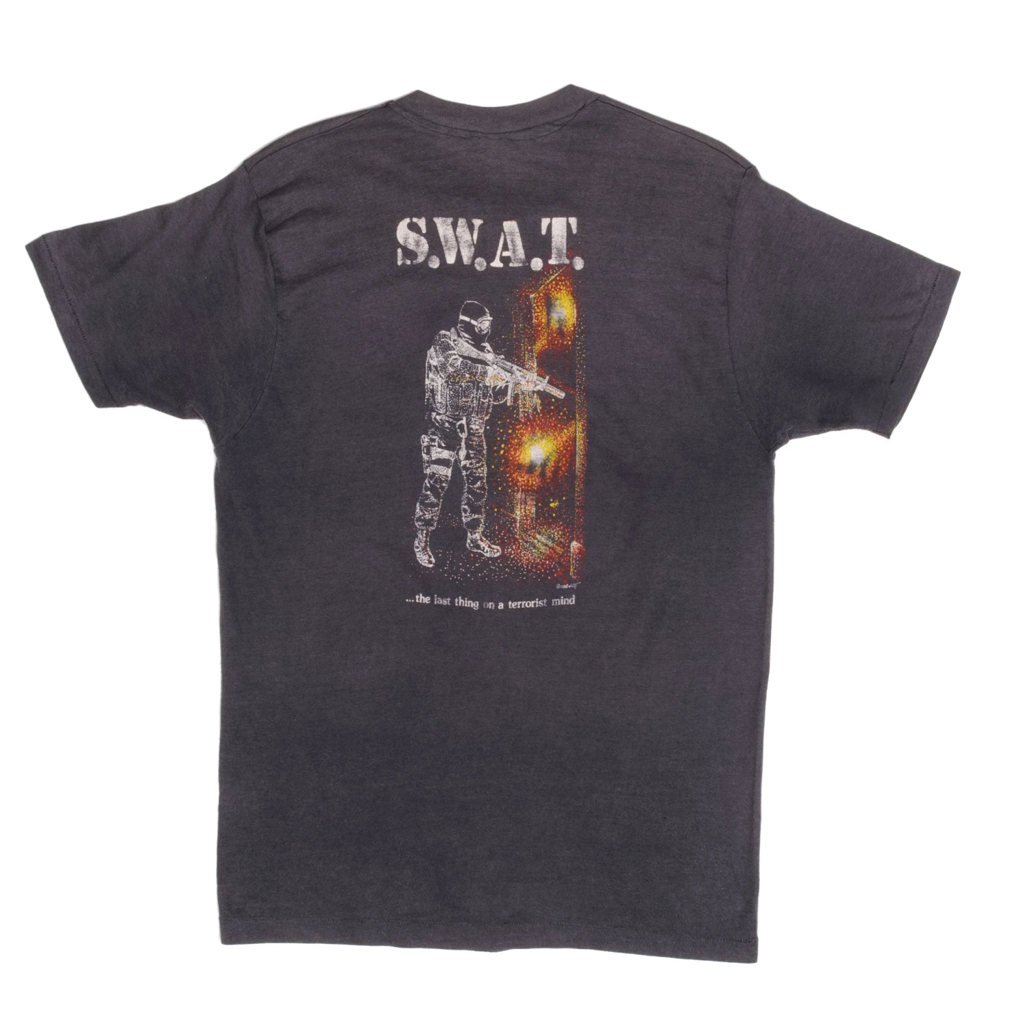 VINTAGE SWAT TEE SHIRT 1990S SIZE SMALL MADE IN USA(Vintage Swat Tee Shirt 1990s Size Small Made In Usa) 3 VINTAGE SWAT TEE SHIRT 1990S SIZE SMALL MADE IN USA(Vintage Swat Tee Shirt 1990s Size Small Made In Usa) - Image 3