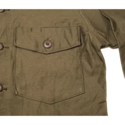 VINTAGE US ARMY SATEEN UTILITY SHIRT P64 1971 VIETNAM WAR SIZE 14 1/2X31 NOS(Vintage Us Army Sateen Utility Shirt P 64 P64 1971 Vietnam War Size 14 1 2 X 31 Deadstock) -Rare Gear USA Shop DSC 6664 1