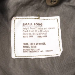 VINTAGE US ARMY M-1965 M65 FIELD JACKET 1972 VIETNAM WAR SIZE SMALL LONG PATCHED WITH LINER(Vintage Us Army M 1965 M65 Field Jacket 1972 Vietnam War Size Small Long Patched With Liner) 14 VINTAGE US ARMY M-1965 M65 FIELD JACKET 1972 VIETNAM WAR SIZE SMALL LONG PATCHED WITH LINER(Vintage Us Army M 1965 M65 Field Jacket 1972 Vietnam War Size Small Long Patched With Liner) -Rare Gear USA Shop DSC 6696 1