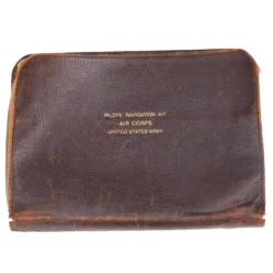 VINTAGE US ARMY AIR CORPS PILOTS NAVIGATION KIT ZIP LEATHER BRIEFCASE 1950S(Vintage Us Army Air Corps Leather Briefcase 1950s)