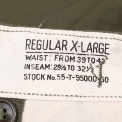 VINTAGE US ARMY FIELD TROUSERS PANTS M51 1952 KOREAN WAR XL REGULAR NOS(Vintage Us Army Field Trousers Pants M51 1952 Korean War Xl Regular Nos) -Rare Gear USA Shop DSC 6798
