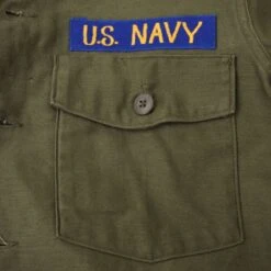 VINTAGE US NAVY UTILITY SATEEN SHIRT SIZE LARGE(Vintage Us Navy Utility Shirt Size Xl) -Rare Gear USA Shop DSC 6925