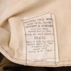 VINTAGE US ARMY FIELD TROUSERS WOOL PANTS WW2 1944 SIZE W29 L31(Vintage Us Army Field Trousers Wool Pants Ww2 Size W29 L31) -Rare Gear USA Shop DSC 6949