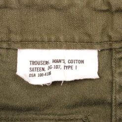 VINTAGE US ARMY UTILITY OG-107 SATEEN TROUSERS PANTS 1966 VIETNAM WAR SIZE W31 L30(Vintage Us Army Utility Trousers Pants 1966 Vietnam War Size W31 L30) -Rare Gear USA Shop DSC 7009 1