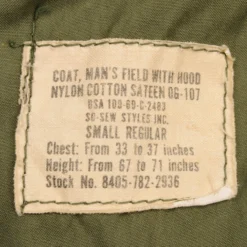 VINTAGE US ARMY M-1965 M65 FIELD JACKET 1969 VIETNAM WAR SIZE SMALL REGULAR(Vintage Us Army M 1965 M65 Field Jacket 1969 Vietnam War Size Small Regular 1) 10 VINTAGE US ARMY M-1965 M65 FIELD JACKET 1969 VIETNAM WAR SIZE SMALL REGULAR(Vintage Us Army M 1965 M65 Field Jacket 1969 Vietnam War Size Small Regular 1) -Rare Gear USA Shop DSC 7027 1