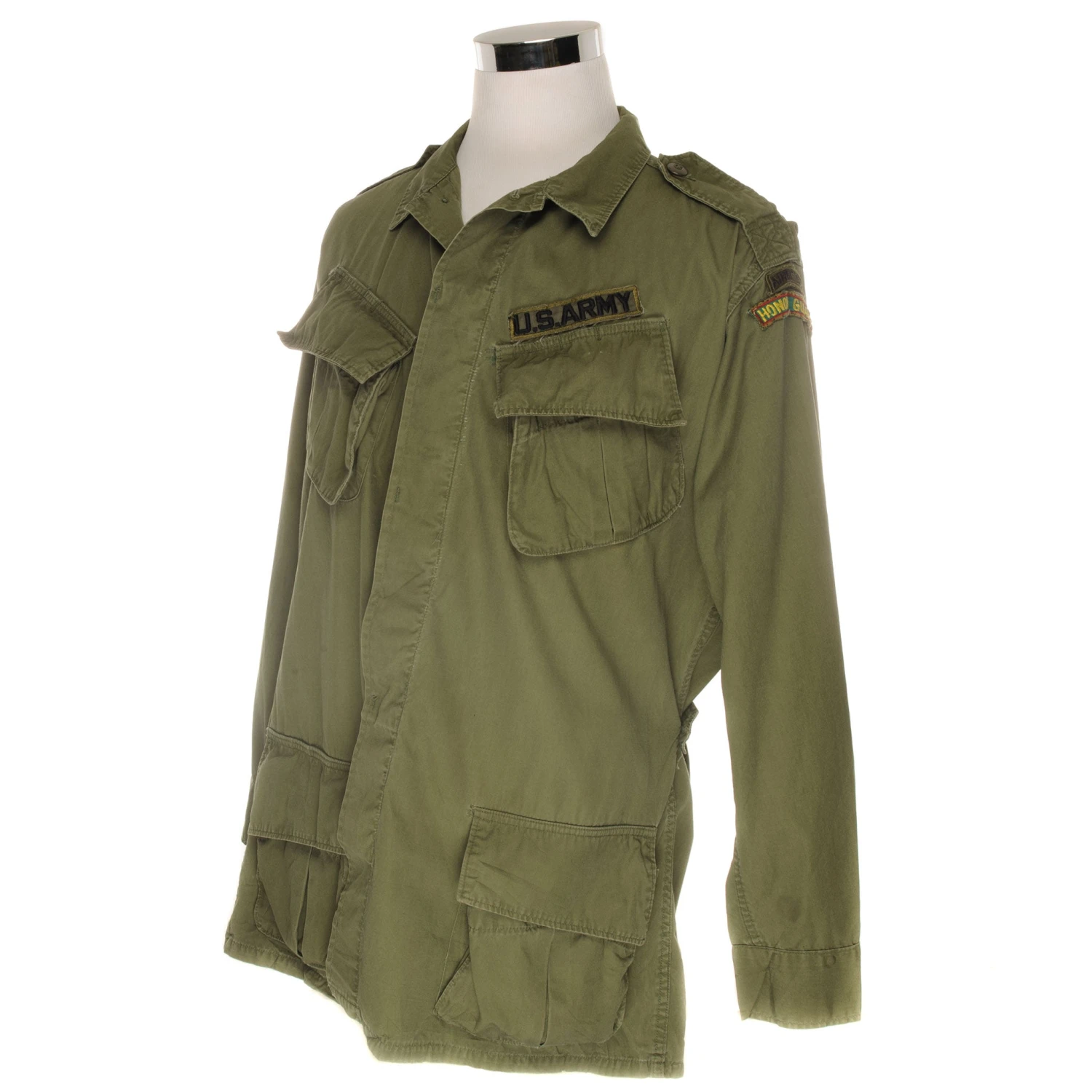 VINTAGE US ARMY TROPICAL COMBAT JACKET 2ND PATTERN 1966 VIETNAM WAR SIZE LARGE REGULAR WITH PATCHES(Vintage Us Army Tropical Combat Jacket 2nd Pattern 1966 Vietnam War Size Large Regular With Patches) 1 VINTAGE US ARMY TROPICAL COMBAT JACKET 2ND PATTERN 1966 VIETNAM WAR SIZE LARGE REGULAR WITH PATCHES(Vintage Us Army Tropical Combat Jacket 2nd Pattern 1966 Vietnam War Size Large Regular With Patches)