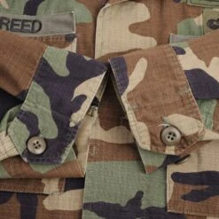 VINTAGE US ARMY WOODLAND CAMO COMBAT JACKET PATCH SPECIAL FORCES 1996 LARGE(Vintage Us Army Woodland Camo Combat Jacket Patch 1996 Size Large Regular) -Rare Gear USA Shop DSC 7059