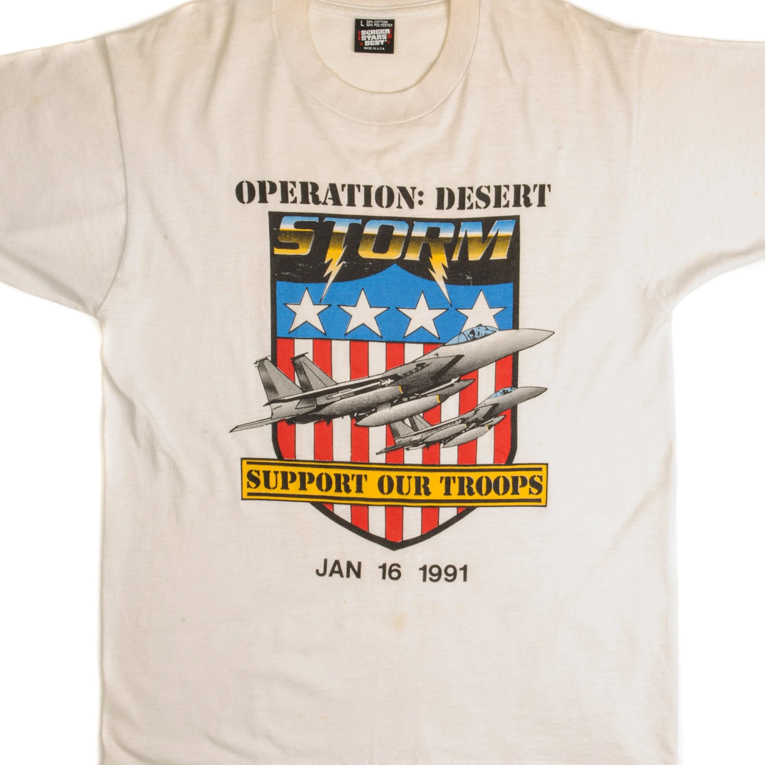 VINTAGE OPERATION : DESERT STORM TEE SHIRT 1991 SIZE MEDIUM MADE IN USA(Vintage Operation Desert Storm Tee Shirt 1991 Size Medium Made In Usa) 1 VINTAGE OPERATION : DESERT STORM TEE SHIRT 1991 SIZE MEDIUM MADE IN USA(Vintage Operation Desert Storm Tee Shirt 1991 Size Medium Made In Usa)