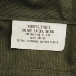 VINTAGE US ARMY UTILITY OG-107 TROUSERS PANTS 1970S SIZE 30X31 DEADSTOCK(Vintage Us Army Utility Og 107 Trousers Pants 1970s Size 30x31 Deadstock) -Rare Gear USA Shop DSC 7080 2