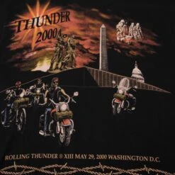VINTAGE ALL OVER PRINT POW-MIA ROLLING THUNDER TEE SHIRT 2000 LARGE(Vintage All Over Print Pow Mia Rolling Thunder Tee Shirt 2000 Size Large) -Rare Gear USA Shop DSC 7082