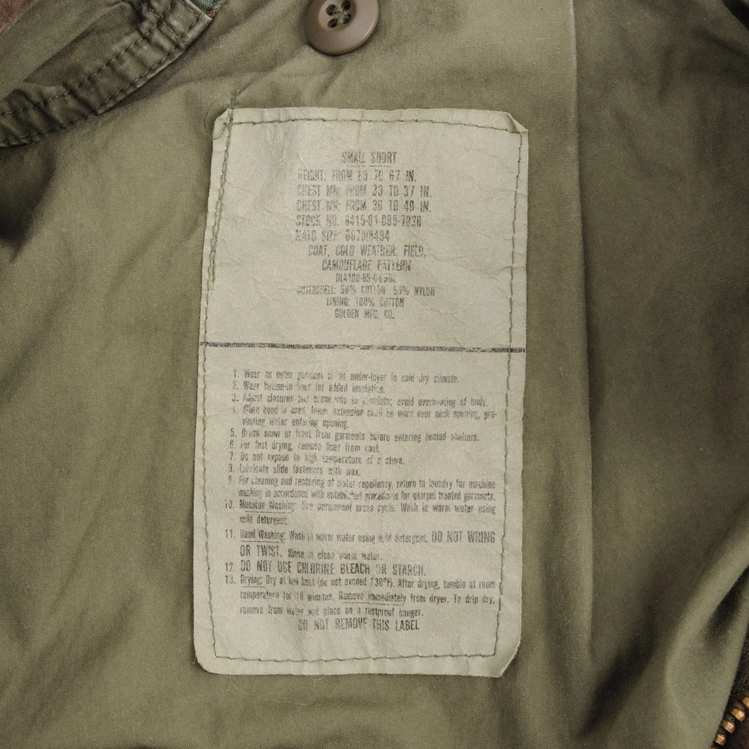 VINTAGE US ARMY M-1965 M65 WOODLAND CAMO FIELD JACKET 1985 SIZE SMALL SHORT(Vintage Us Army M 1965 M65 Woodland Camo Field Jacket 1985 Size Small Short) 4 VINTAGE US ARMY M-1965 M65 WOODLAND CAMO FIELD JACKET 1985 SIZE SMALL SHORT(Vintage Us Army M 1965 M65 Woodland Camo Field Jacket 1985 Size Small Short) - Image 4