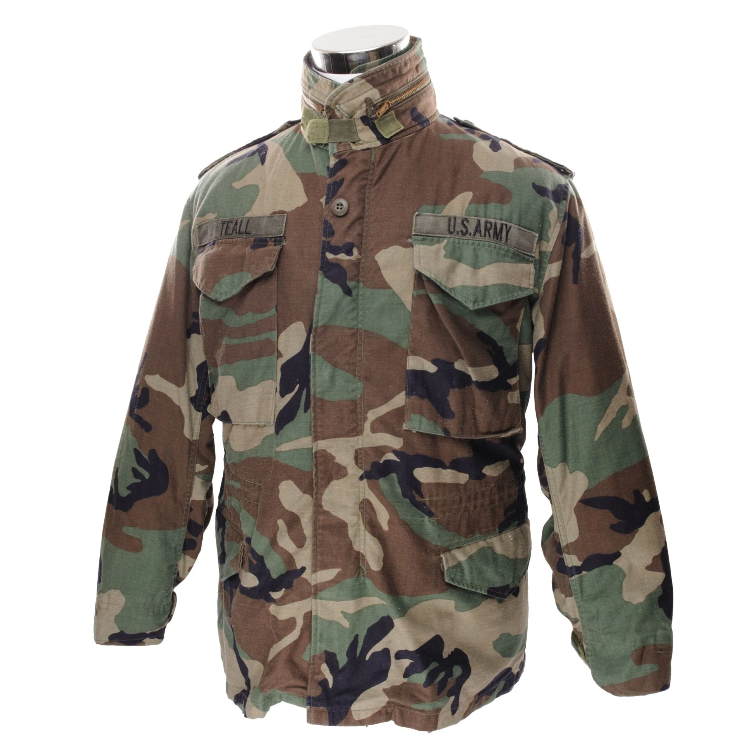 VINTAGE US ARMY M-1965 M65 WOODLAND CAMO FIELD JACKET 1985 SIZE SMALL SHORT(Vintage Us Army M 1965 M65 Woodland Camo Field Jacket 1985 Size Small Short) 2 VINTAGE US ARMY M-1965 M65 WOODLAND CAMO FIELD JACKET 1985 SIZE SMALL SHORT(Vintage Us Army M 1965 M65 Woodland Camo Field Jacket 1985 Size Small Short) - Image 2