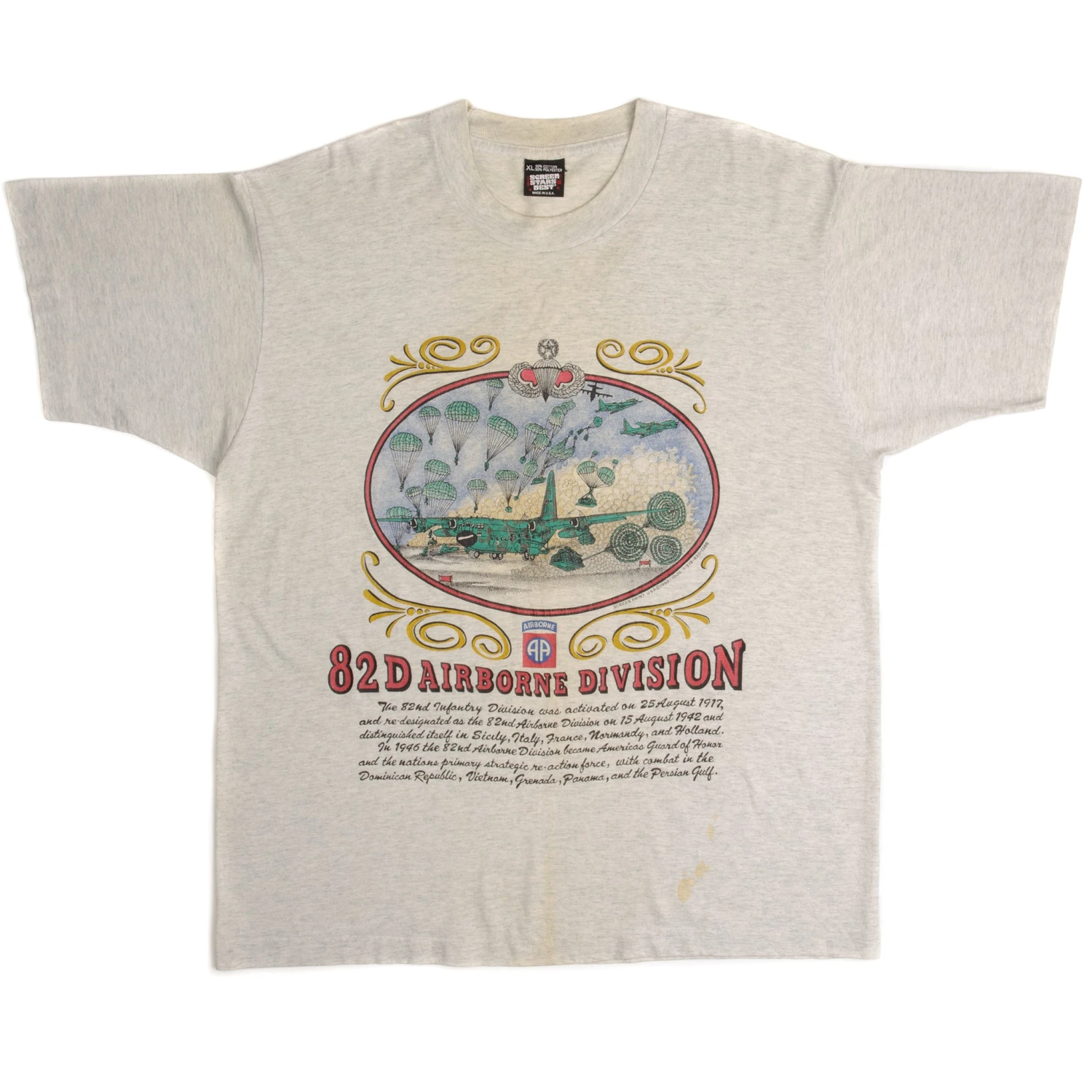 VINTAGE US ARMY 82D AIRBORNE DIVISION TEE SHIRT 1992 SIZE LARGE MADE IN USA(Vintage Us Army 82d Airborne Division Tee Shirt 1992 Size Large Made In Usa) 2 VINTAGE US ARMY 82D AIRBORNE DIVISION TEE SHIRT 1992 SIZE LARGE MADE IN USA(Vintage Us Army 82d Airborne Division Tee Shirt 1992 Size Large Made In Usa) - Image 2