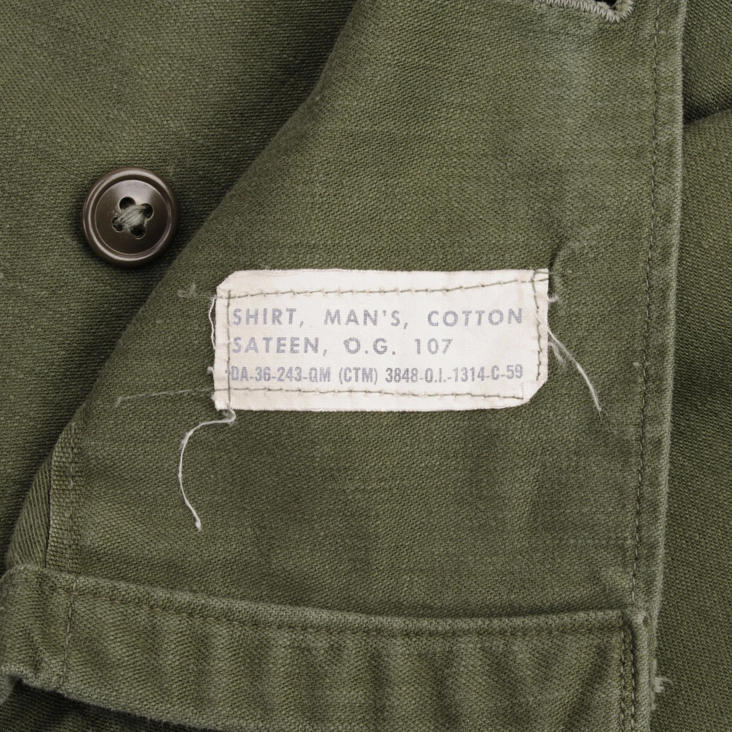 VINTAGE US ARMY UTILITY SHIRT P58 1959 FIRST PAT VIETNAM WAR SIZE LARGE PATCH(Vintage Us Army Utility Shirt P58 1959 First Pat Vietnam War Size Large Patch) 6 VINTAGE US ARMY UTILITY SHIRT P58 1959 FIRST PAT VIETNAM WAR SIZE LARGE PATCH(Vintage Us Army Utility Shirt P58 1959 First Pat Vietnam War Size Large Patch) - Image 6