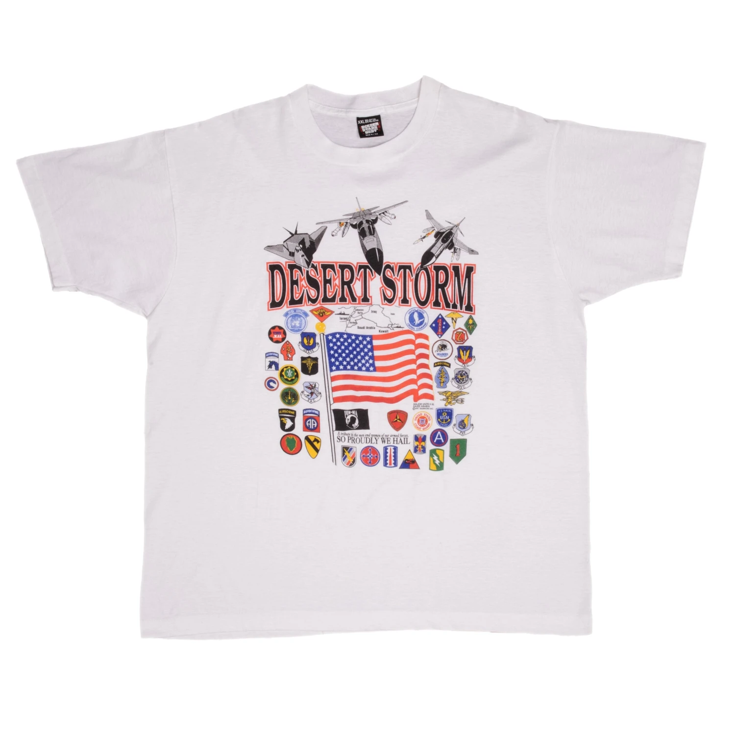 VINTAGE OPERATION DESERT STORM TEE SHIRT 1991 SIZE XL MADE IN USA(Vintage Operation Desert Storm Tee Shirt 1991 Size Xl Made In Usa 1) 2 VINTAGE OPERATION DESERT STORM TEE SHIRT 1991 SIZE XL MADE IN USA(Vintage Operation Desert Storm Tee Shirt 1991 Size Xl Made In Usa 1) - Image 2
