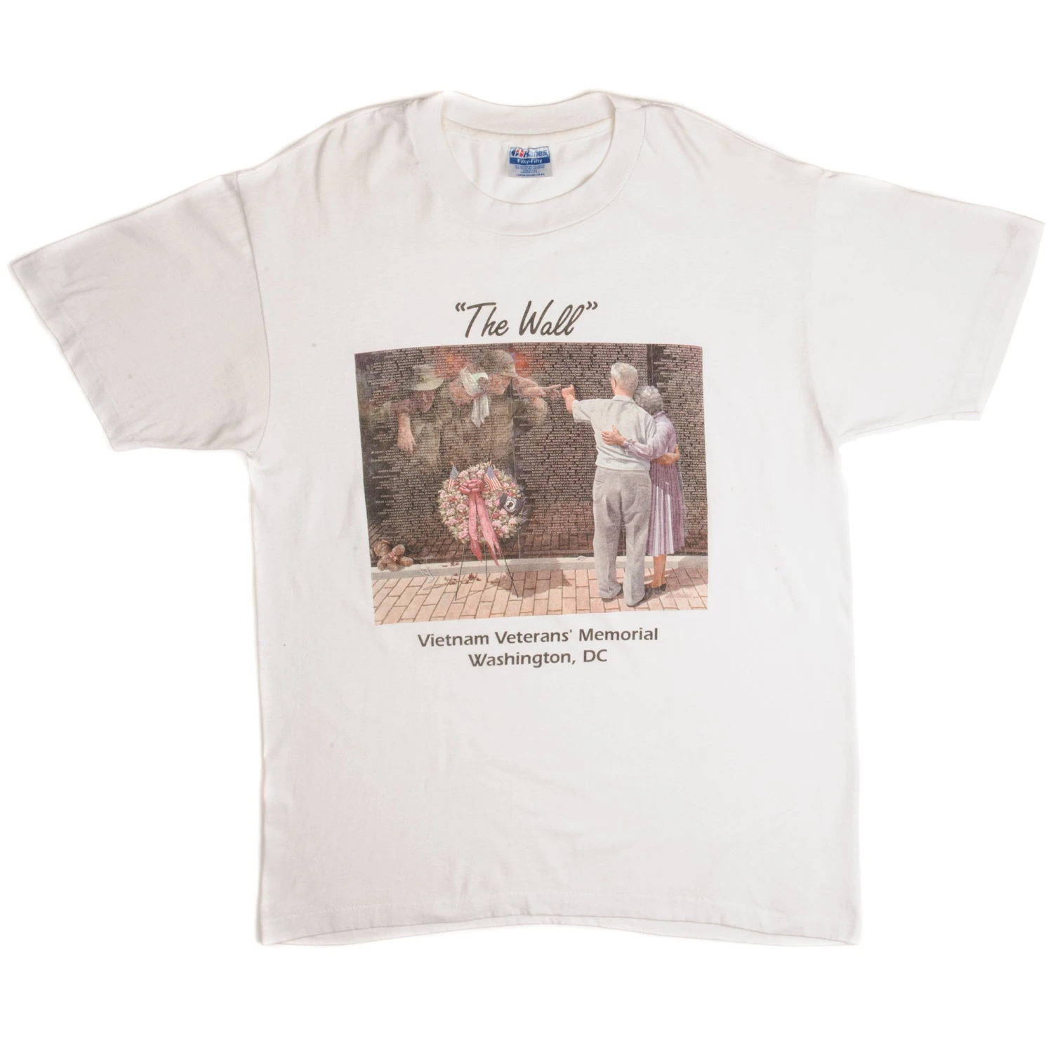 VINTAGE US MILITARY THE WALL TEE SHIRT SIZE LARGE MADE IN USA(Vintage Us Military The Wall Tee Shirt Size Large Made In Usa) 2 VINTAGE US MILITARY THE WALL TEE SHIRT SIZE LARGE MADE IN USA(Vintage Us Military The Wall Tee Shirt Size Large Made In Usa) - Image 2