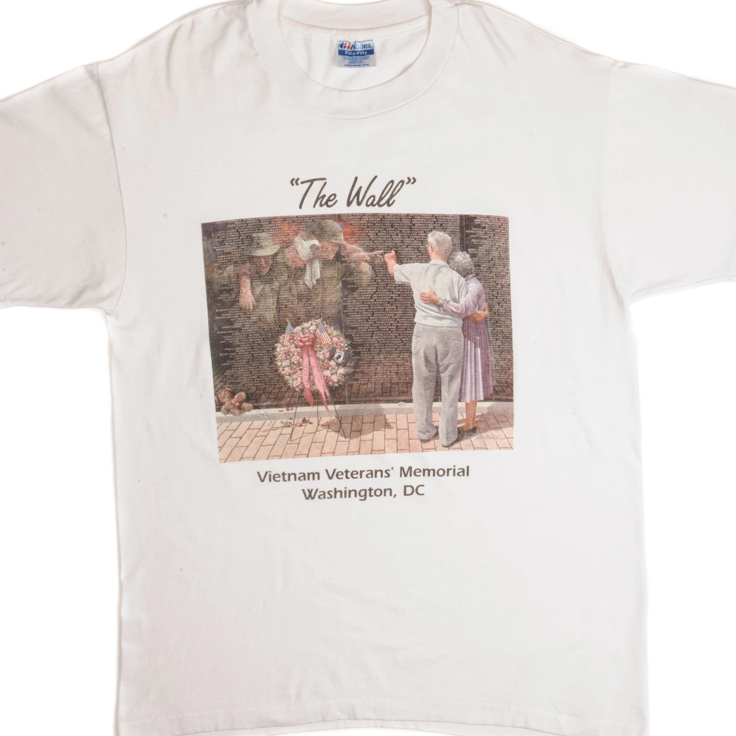 VINTAGE US MILITARY THE WALL TEE SHIRT SIZE LARGE MADE IN USA(Vintage Us Military The Wall Tee Shirt Size Large Made In Usa) 1 VINTAGE US MILITARY THE WALL TEE SHIRT SIZE LARGE MADE IN USA(Vintage Us Military The Wall Tee Shirt Size Large Made In Usa)