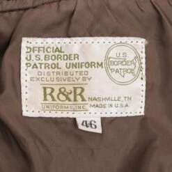 VINTAGE US BORDER PATROL UNIFORM LEATHER JACKET LATE 1970S SIZE 46(Vintage Us Border Patrol Leather Jacket Size 46) -Rare Gear USA Shop DSC 7162