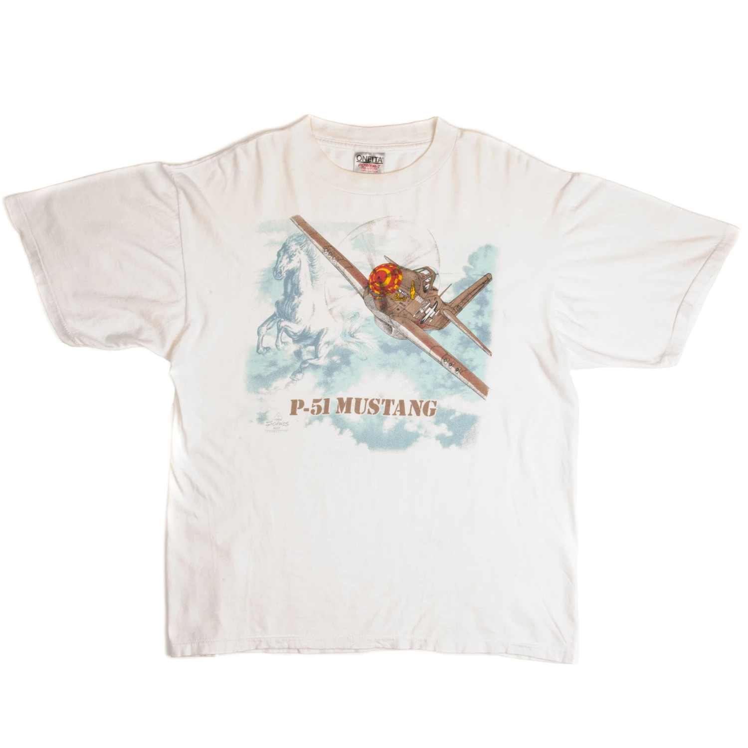 VINTAGE USAF P-51 MUSTANG TEE SHIRT 1994 SIZE LARGE(Vintage Usaf P 51 Mustang Tee Shirt 1994 Size Large) 2 VINTAGE USAF P-51 MUSTANG TEE SHIRT 1994 SIZE LARGE(Vintage Usaf P 51 Mustang Tee Shirt 1994 Size Large) - Image 2