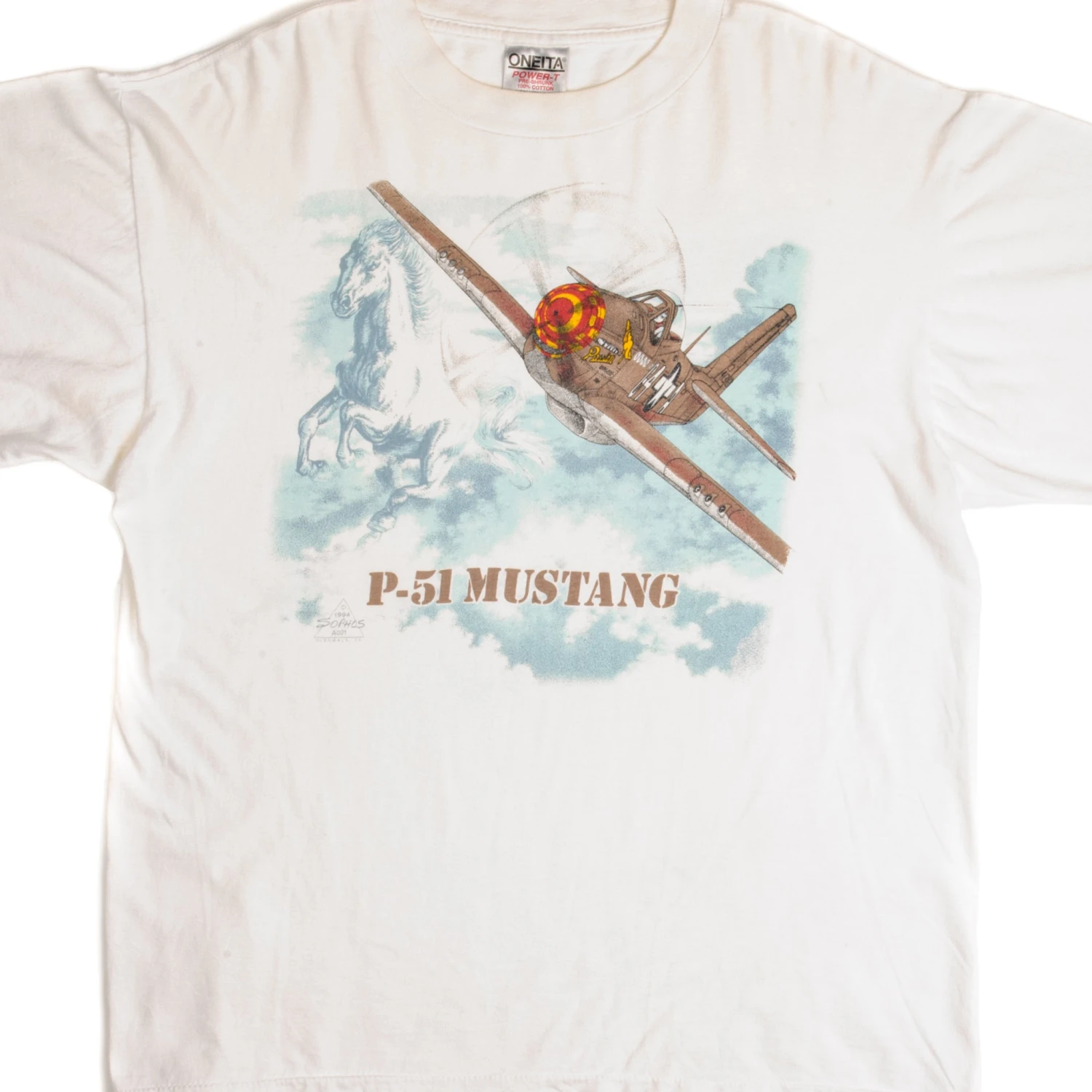 VINTAGE USAF P-51 MUSTANG TEE SHIRT 1994 SIZE LARGE(Vintage Usaf P 51 Mustang Tee Shirt 1994 Size Large) 1 VINTAGE USAF P-51 MUSTANG TEE SHIRT 1994 SIZE LARGE(Vintage Usaf P 51 Mustang Tee Shirt 1994 Size Large)