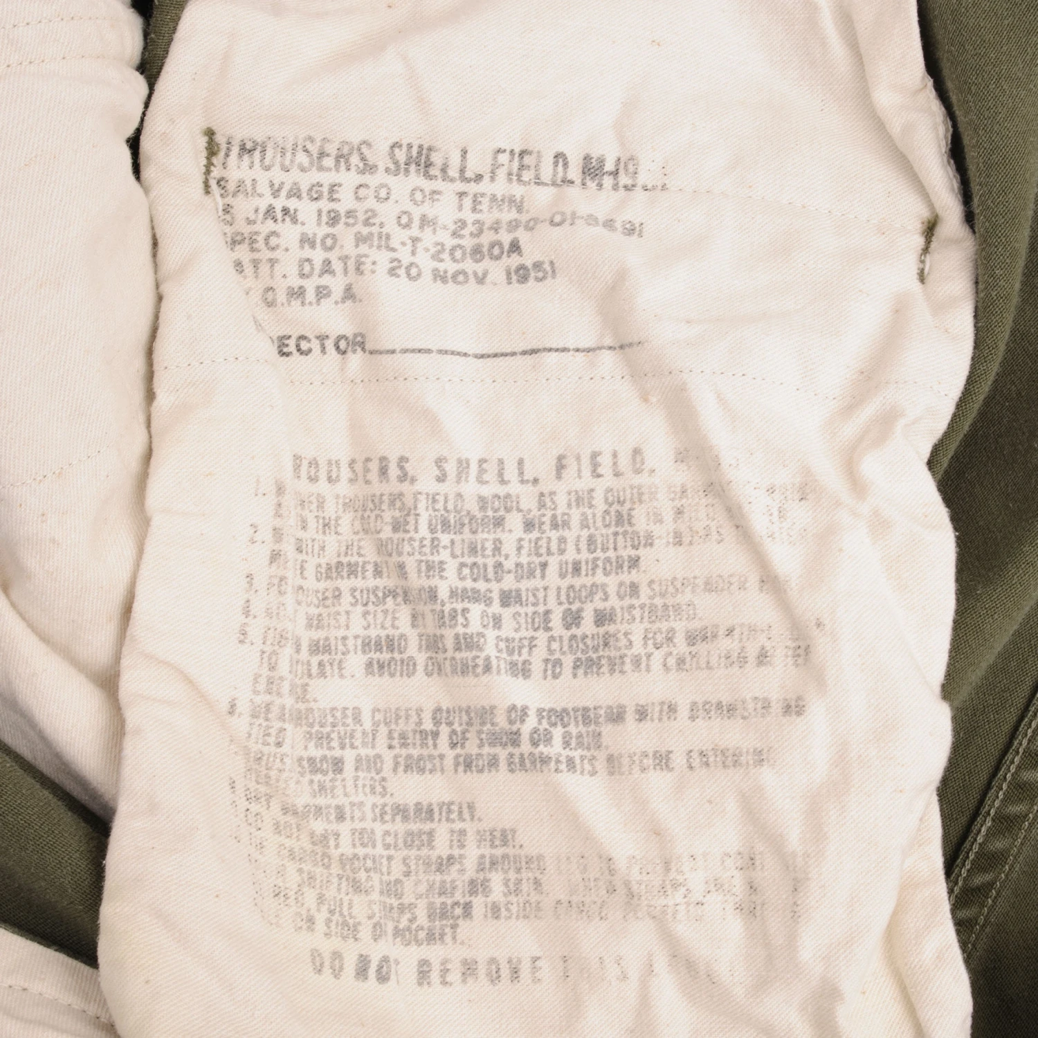 VINTAGE US ARMY FIELD TROUSERS PANTS M51 1952 KOREAN WAR SIZE XL REGULAR W42 L28(Vintage Us Army Field Trousers Pants M51 1952 Korean War Size Xl Regular) 5 VINTAGE US ARMY FIELD TROUSERS PANTS M51 1952 KOREAN WAR SIZE XL REGULAR W42 L28(Vintage Us Army Field Trousers Pants M51 1952 Korean War Size Xl Regular) - Image 5