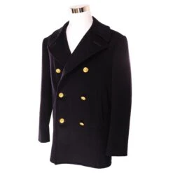 VINTAGE US NAVY OFFICER PEACOAT 1968 VIETNAM WAR SIZE 40(Vintage Us Navy Officer Peacoat 1968 Size 40)