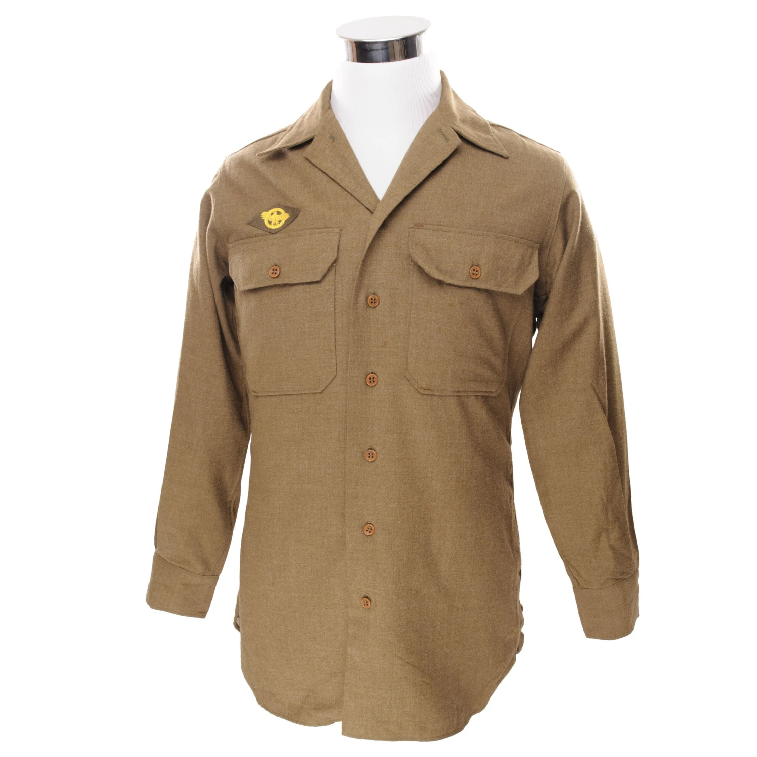 VINTAGE US ARMY M-37 M37 WOOL SHIRT 1942 WW2 PATCH SIZE 14 1/2 X 33(Vintage Us Army M 37 M37 Wool Shirt 1942 Ww2 Patch Size 14 1 2 X 33) 2 VINTAGE US ARMY M-37 M37 WOOL SHIRT 1942 WW2 PATCH SIZE 14 1/2 X 33(Vintage Us Army M 37 M37 Wool Shirt 1942 Ww2 Patch Size 14 1 2 X 33) - Image 2