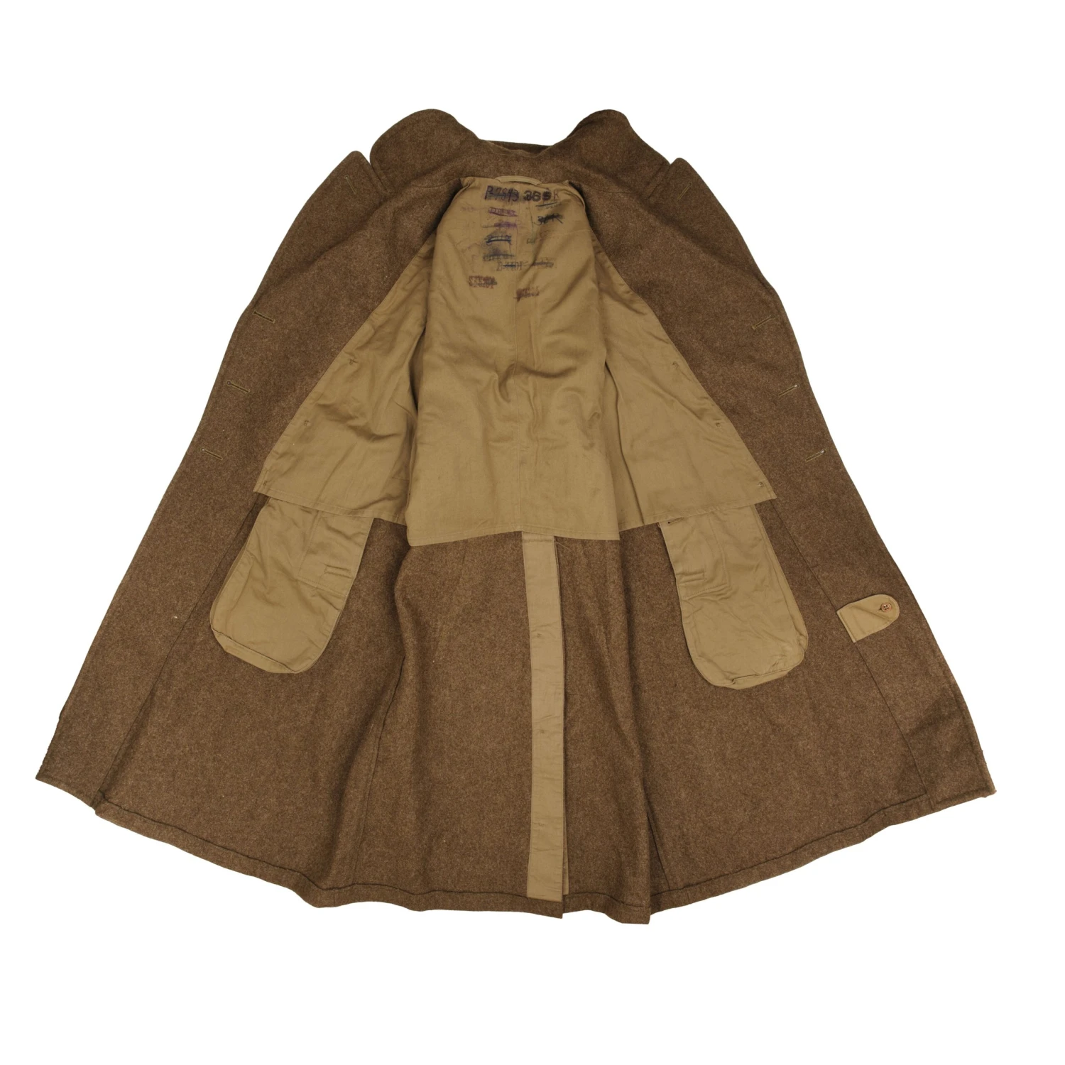 VINTAGE US ARMY M-1939 OVERCOAT WOOL COAT 1942 WW2 SIZE 36R(Vintage Us Army M 1939 Overcoat Wool Coat 1942 Ww2 Size 36r) 8 VINTAGE US ARMY M-1939 OVERCOAT WOOL COAT 1942 WW2 SIZE 36R(Vintage Us Army M 1939 Overcoat Wool Coat 1942 Ww2 Size 36r) - Image 8