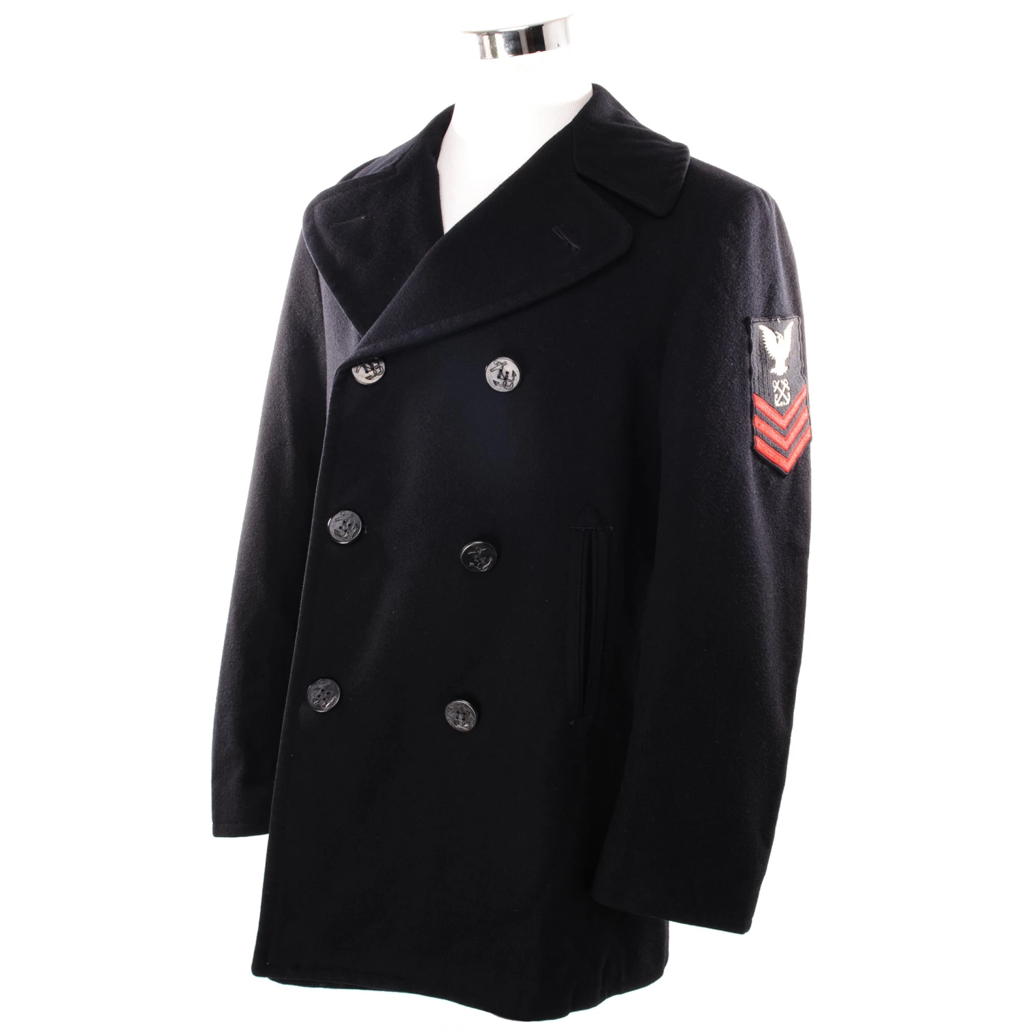 VINTAGE USN US NAVY PEACOAT SIZE MEDIUM WITH PATCH(Vintage Usn Us Navy Peacoat Size Medium With Patch) 1 VINTAGE USN US NAVY PEACOAT SIZE MEDIUM WITH PATCH(Vintage Usn Us Navy Peacoat Size Medium With Patch)